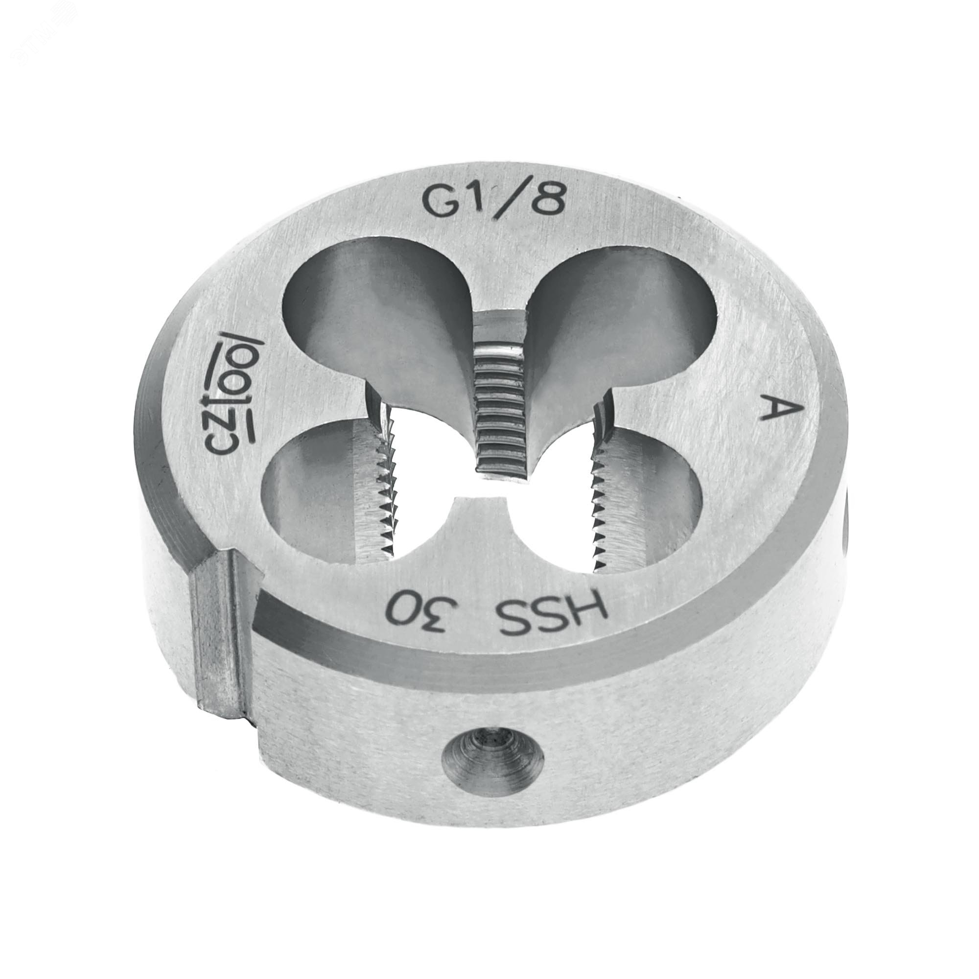 Изображение товара Плашка трубная G 1/8"-28 HSS DIN24231A 30x11мм - инструмент для нарезания резьбы