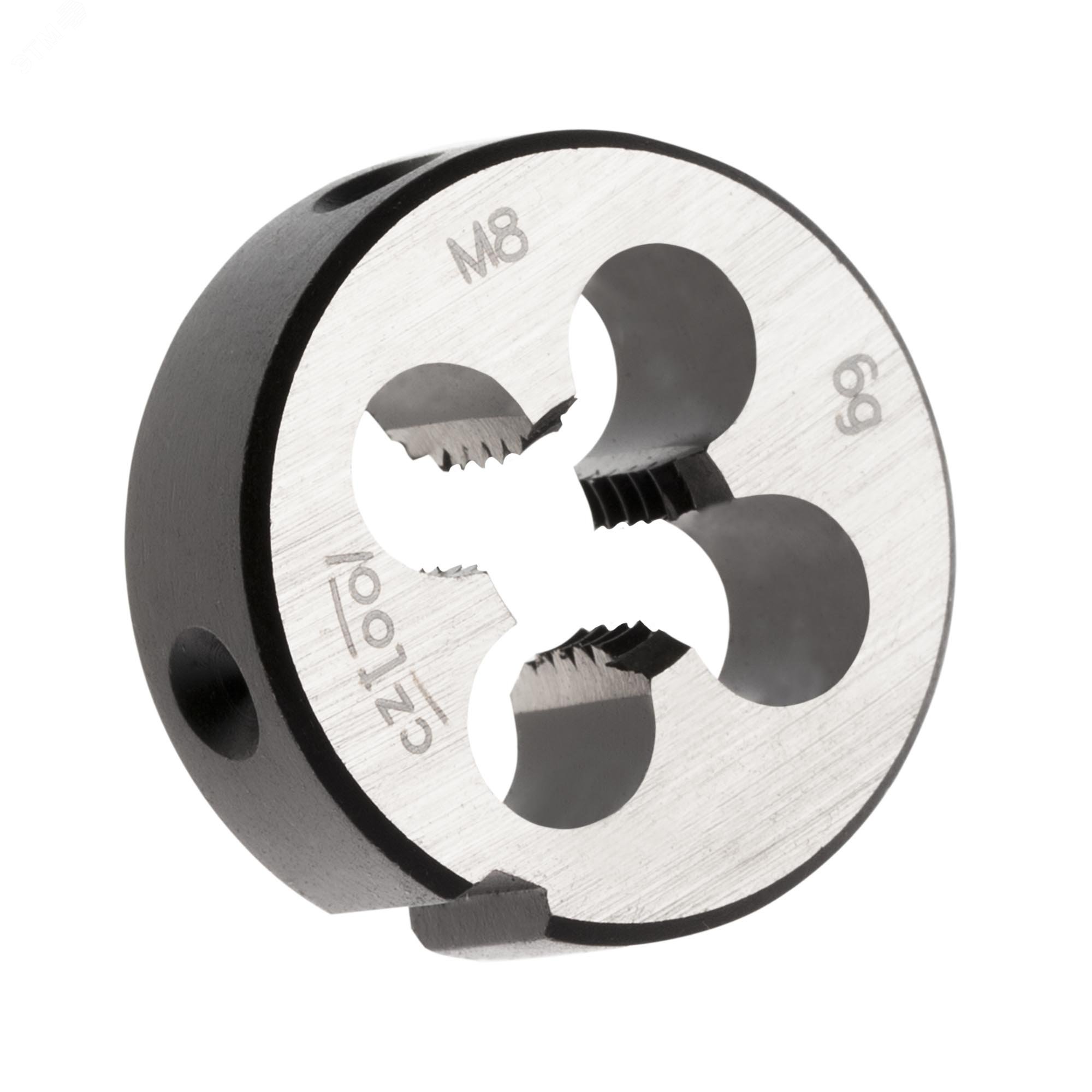 Изображение товара Плашка М8х1,25 115CrV3 DIN22568 6g 25х9мм (шт)