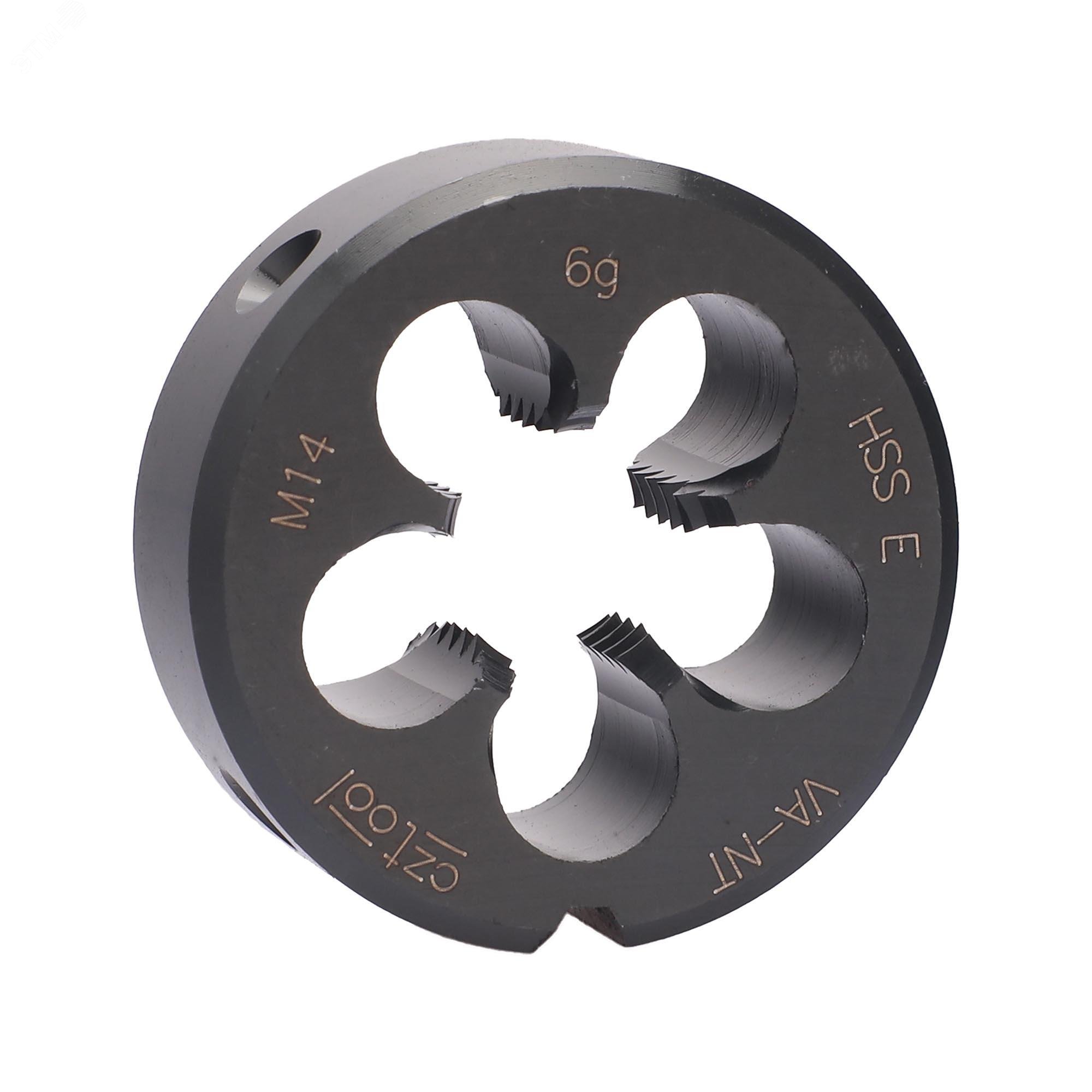 Изображение товара Плашка М14х2,0 HSSE-VA-NT DIN22568 38х14 мм для нарезания резьбы из стали и металлов