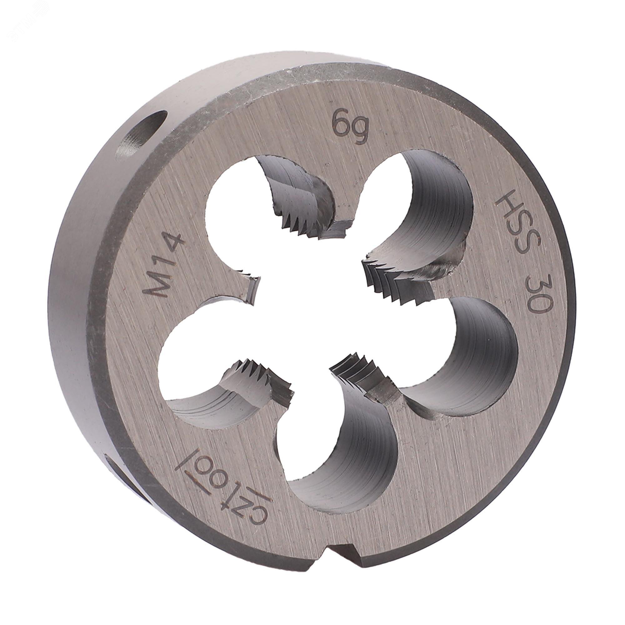 Изображение товара Плашка М14х2,0 HSS DIN22568 38х14мм для нарезания резьбы