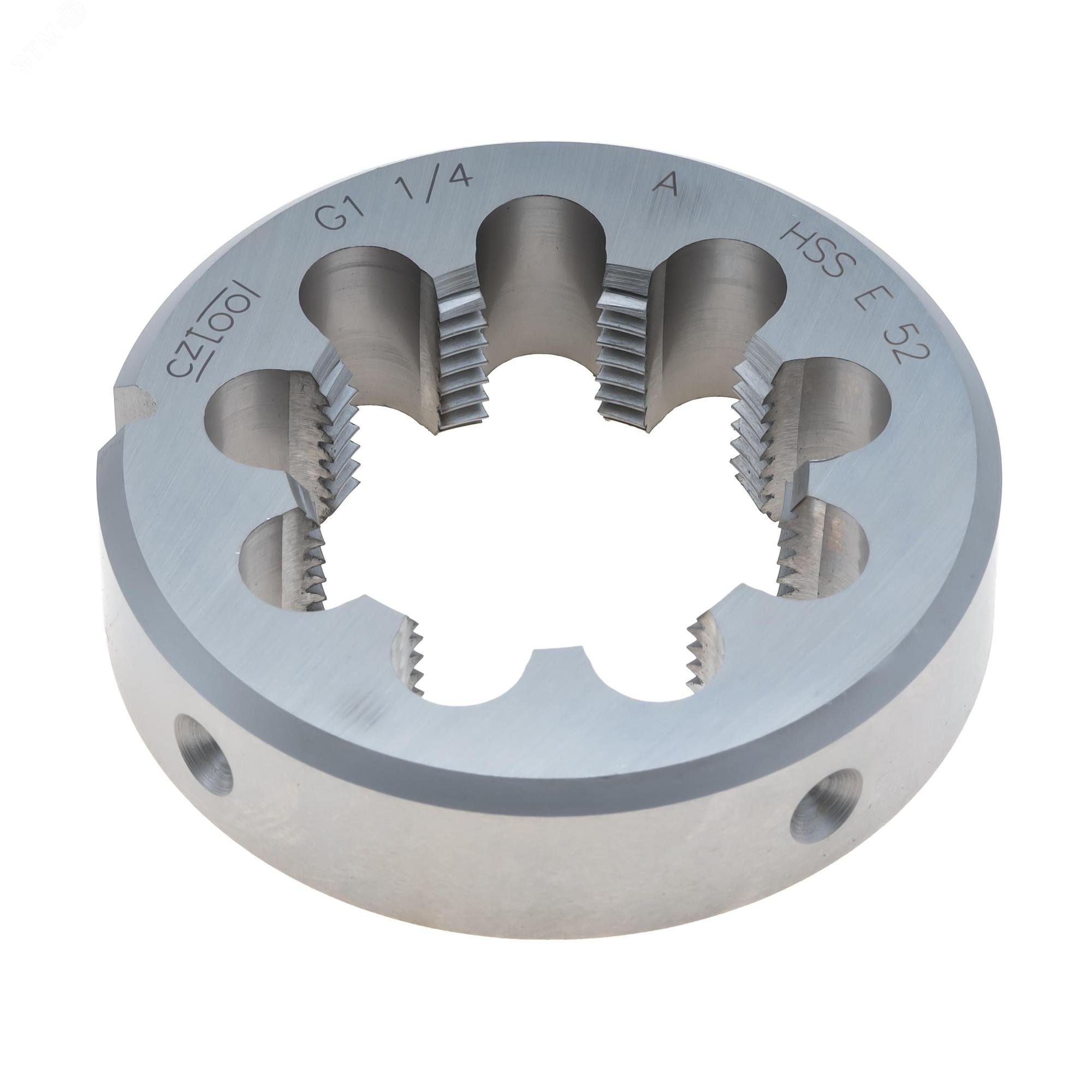 Изображение товара Плашка трубная G 1 1/4"-11 HSSE DIN24231A 75x20мм для нарезания наружной резьбы