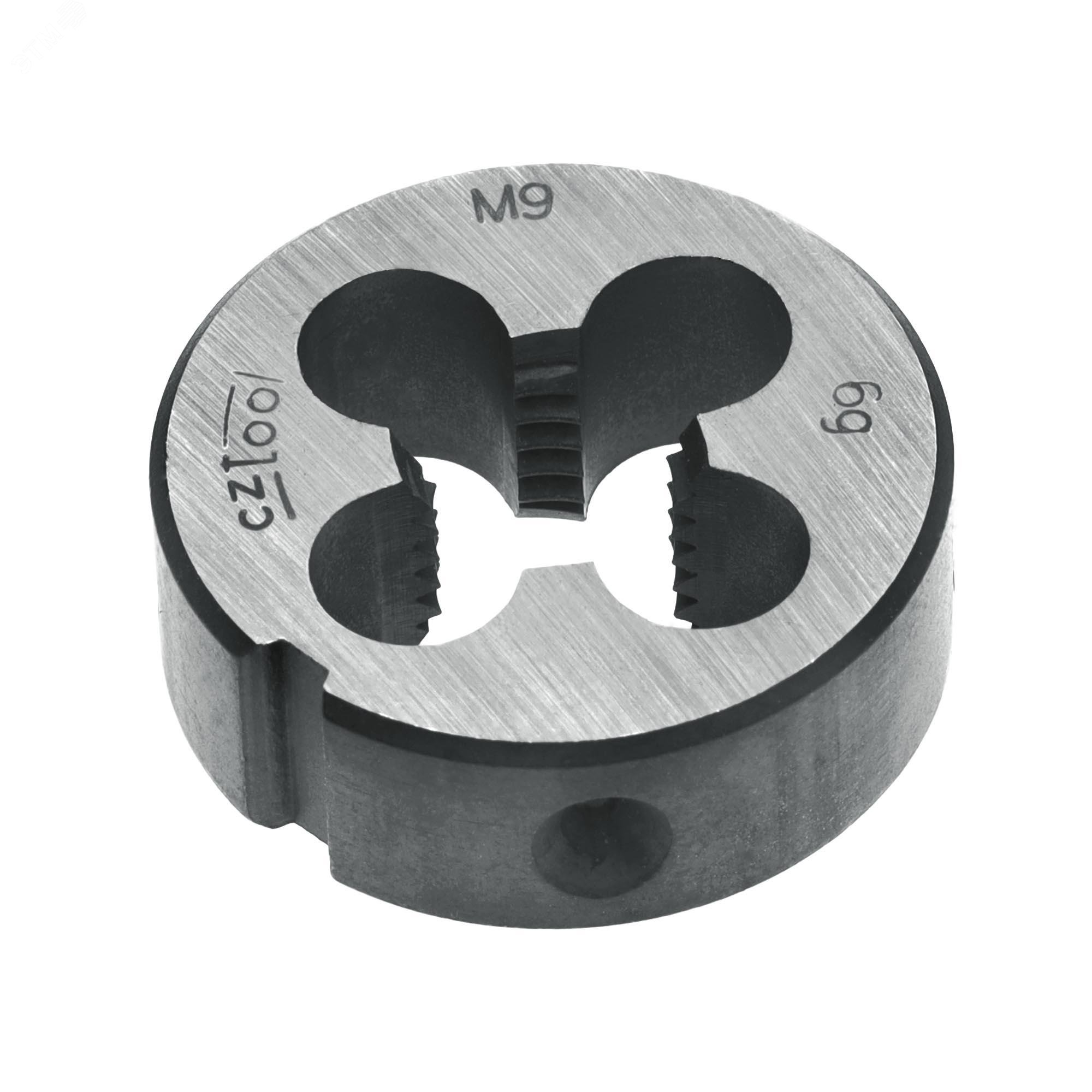 Изображение товара Плашка М9х1,25 из инструментальной стали для нарезания внутренней резьбы
