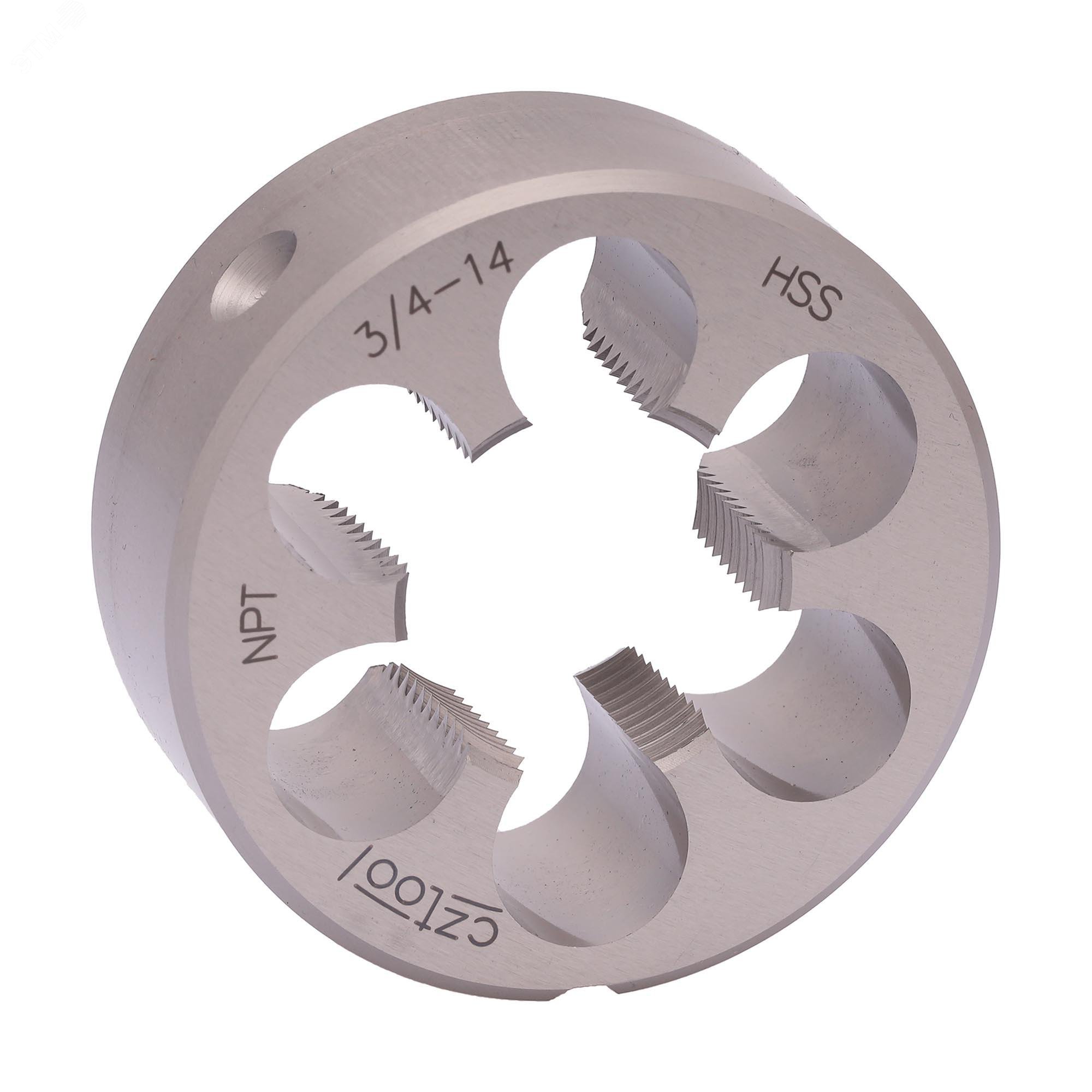 Изображение товара Плашка коническая NPT 3/4"-14 HSS 55x22мм для резьбы