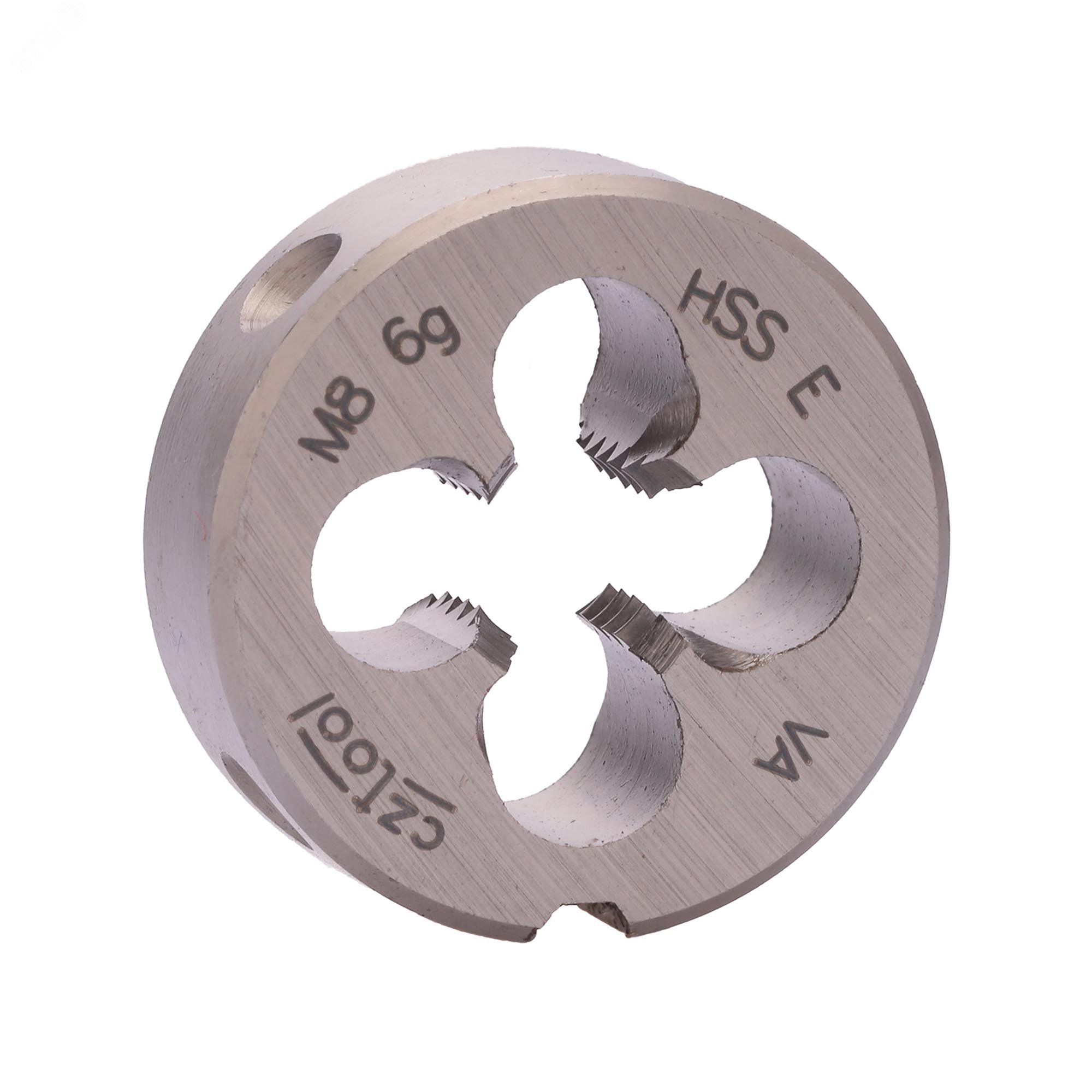 Изображение товара Плашка М8х1,25 HSSE-VA DIN22568 для нарезания наружной резьбы сталь и металлы