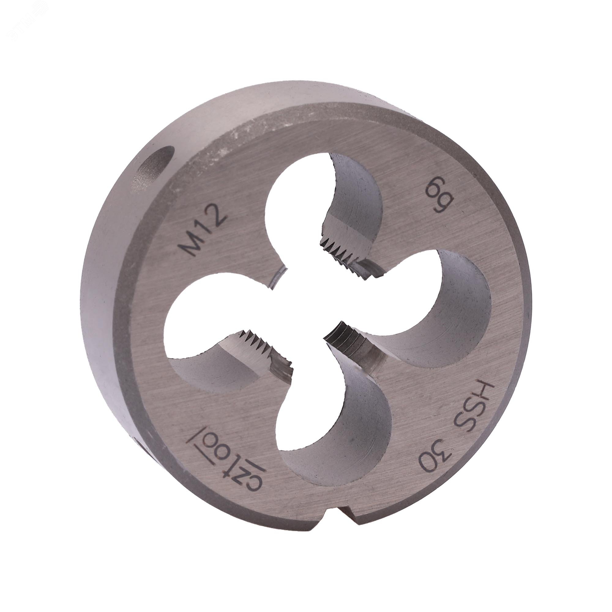 Изображение товара Плашка М12х1,75 HSS DIN22568 6g 38х14мм (шт)