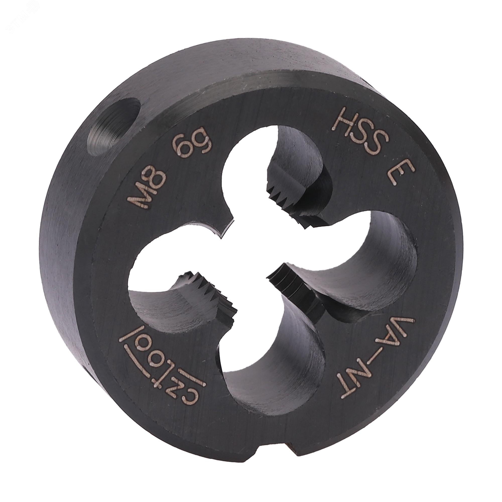 Изображение товара Плашка М8х1,25 HSSE-VA-NT DIN22568 6g 25х9мм для металлов