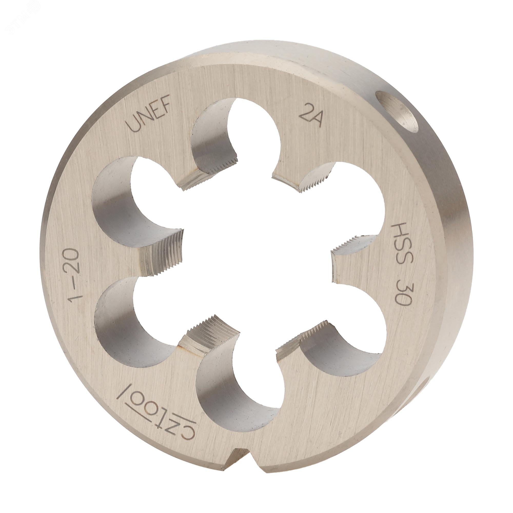 Изображение товара Плашка дюймовая UNEF 1,0-20 HSS 55x16мм для нарезания резьбы