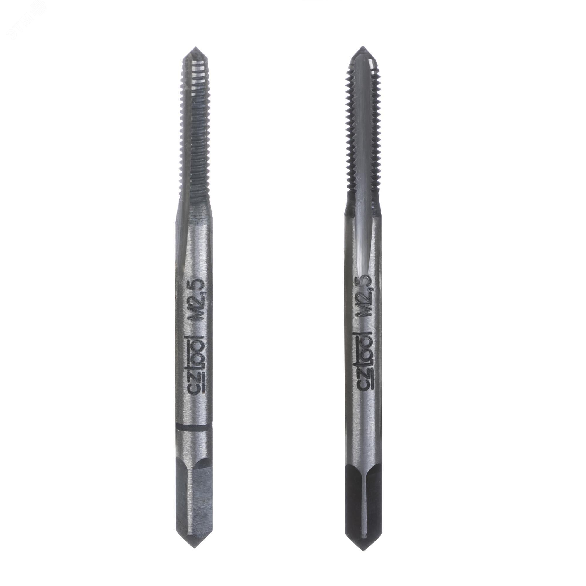 Изображение товара Набор метчиков 2 шт М2,5х0,45 115CrV3 с двухэтапной формировкой резьбы