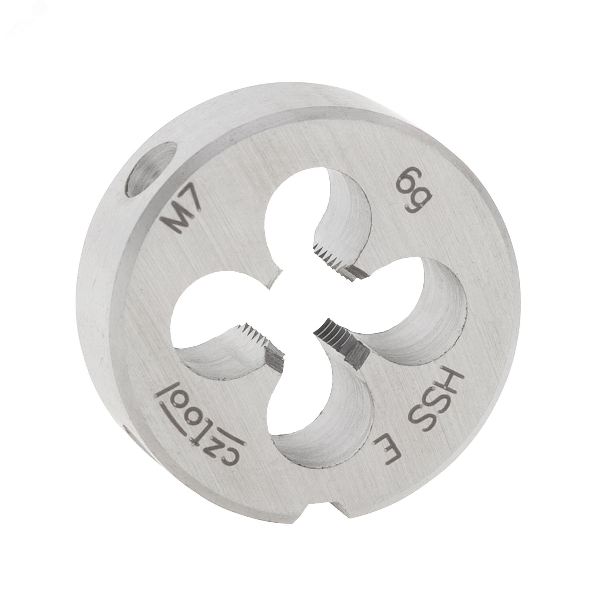 Изображение товара Плашка М7х1,0 HSSE DIN22568 6g 25х9мм для нарезания метрической резьбы