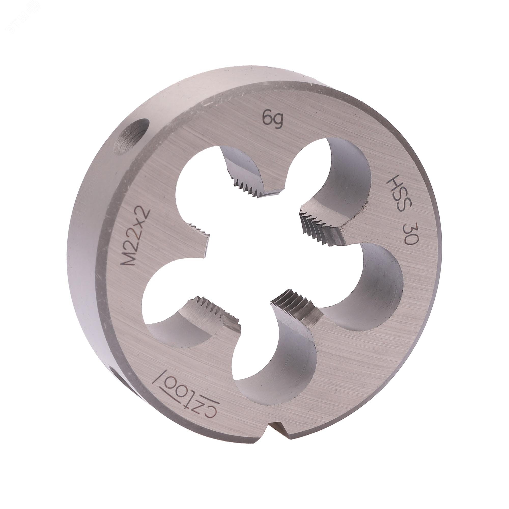 Изображение товара Плашка М22х2,0 HSS DIN22568 6g 55х16мм для нарезки резьбы