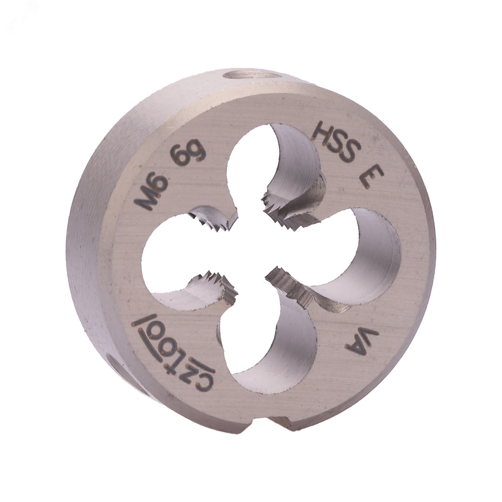 Изображение товара Плашка М6х1,0 HSSE-VA DIN22568 6g 20х7мм для нарезания метрической резьбы