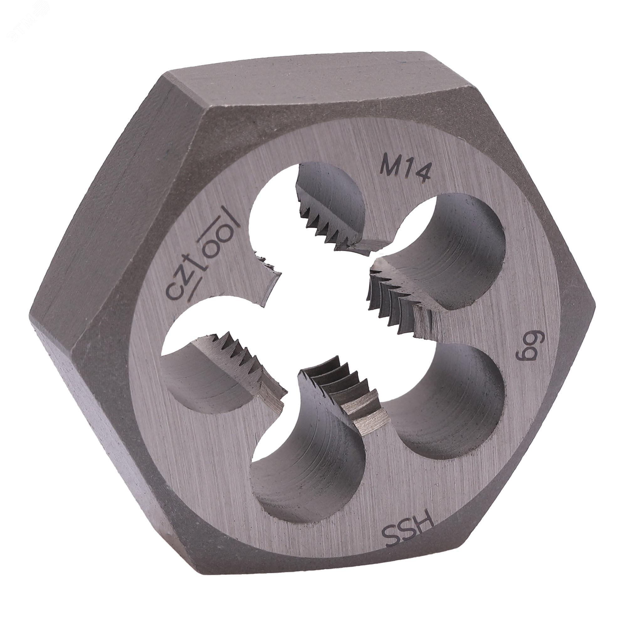 Изображение товара Плашка М14x2,0 HSS DIN 382 6g 36х14мм для нарезания резьбы из быстрорежущей стали