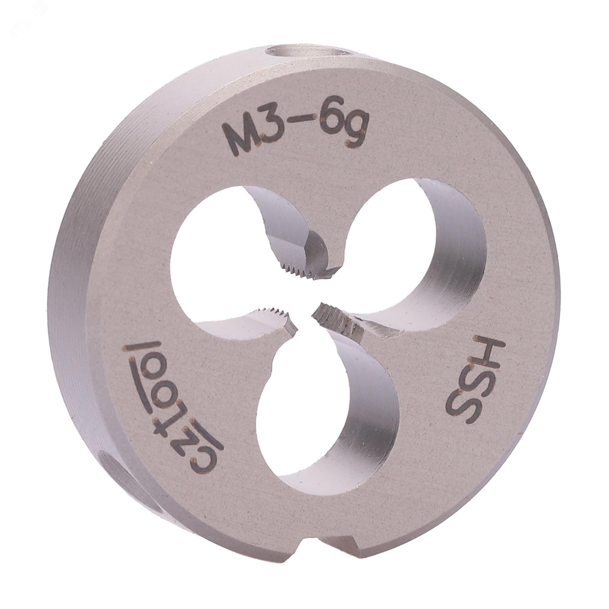 Изображение товара Плашка М3х0,5 HSS DIN22568 6g 20х5мм (шт)