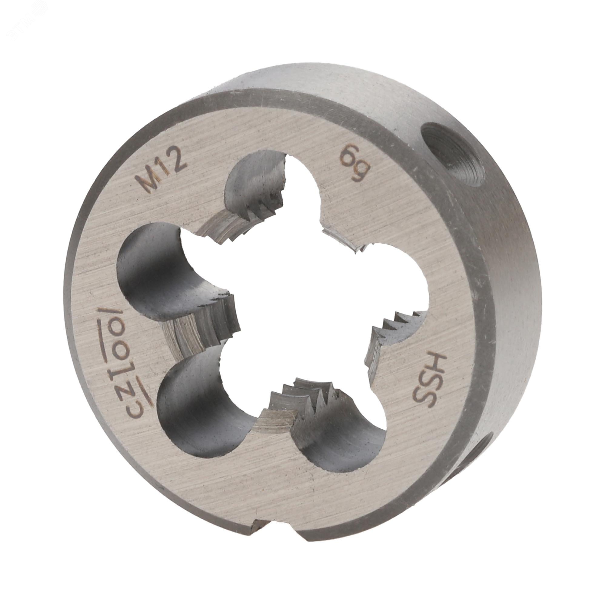 Изображение товара Плашка М12х1,75 HSS PN8/3225 25х9мм для нарезания резьбы по металлу