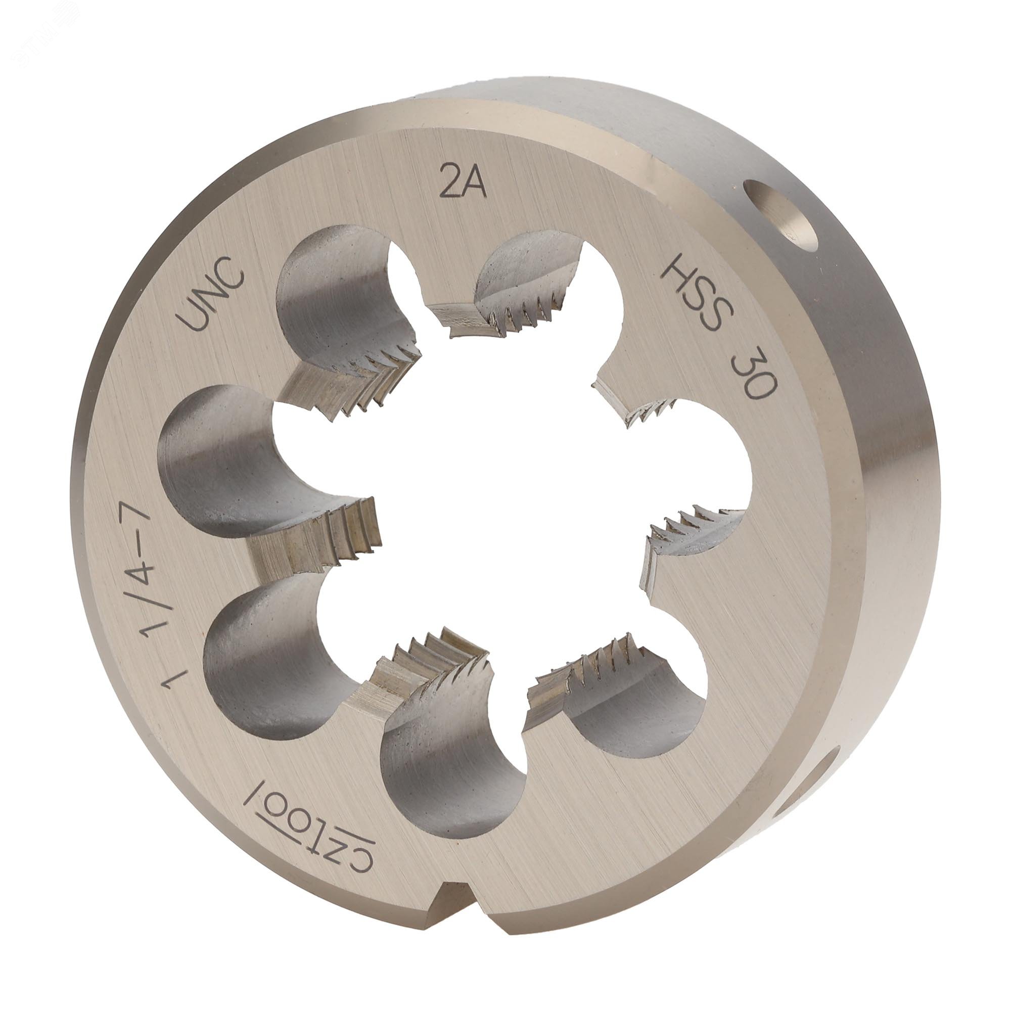 Изображение товара Плашка дюймовая UNC 1 1/4"-7 HSS 65мм ручная для резьбы