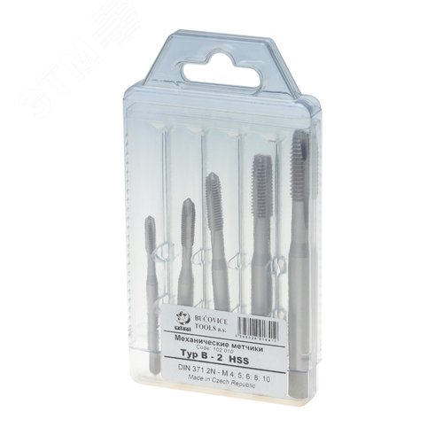 Изображение товара Набор машинных метчиков M4-M10 HSS DIN371 5пр (набор)
