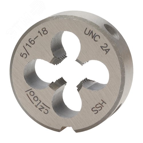 Изображение товара "Плашка дюймовая UNC 5/16""-18 HSS DIN22568 2A 25x9мм " (шт)