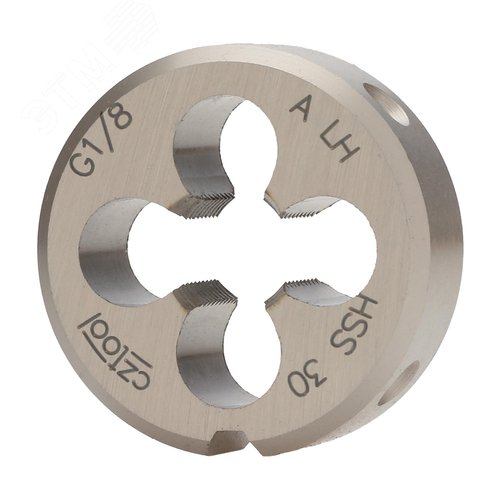 Изображение товара "Плашка трубная левая G 1/8""-28 HSS DIN24231A 30x11мм " (шт)