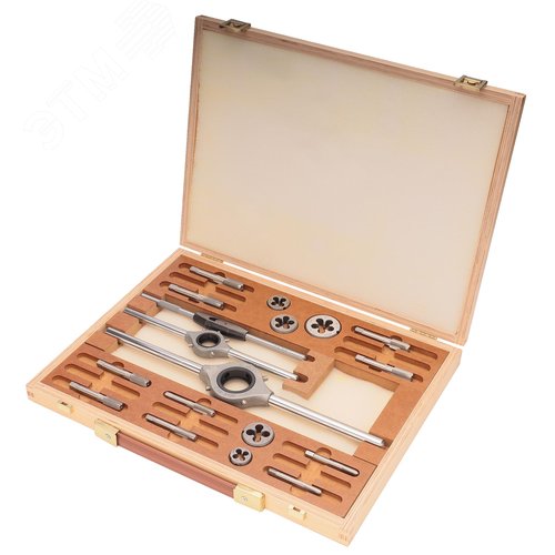 Изображение товара "Набор метчиков и плашек UNF 1/4""-1/2"" HSS 20пр " (набор)