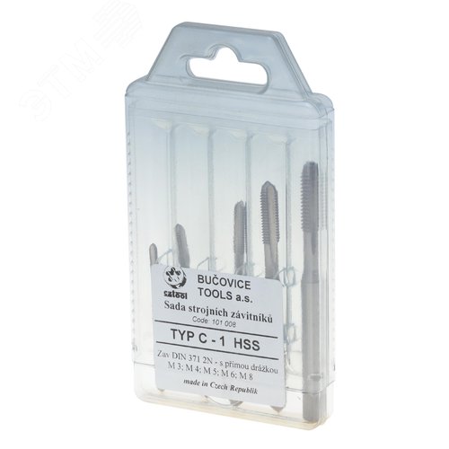Изображение товара Набор машинных метчиков M3-M8 HSS DIN371 5пр (набор)