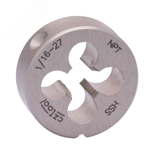 Изображение товара "Плашка коническая NPT 1/16""-27 HSS DIN24230 25x9мм " (шт)