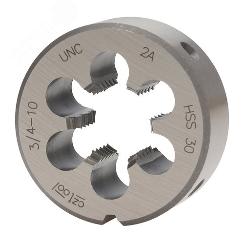 Изображение товара "Плашка дюймовая UNC 3/4""-10 HSS DIN22568 2A 45x18мм " (шт)