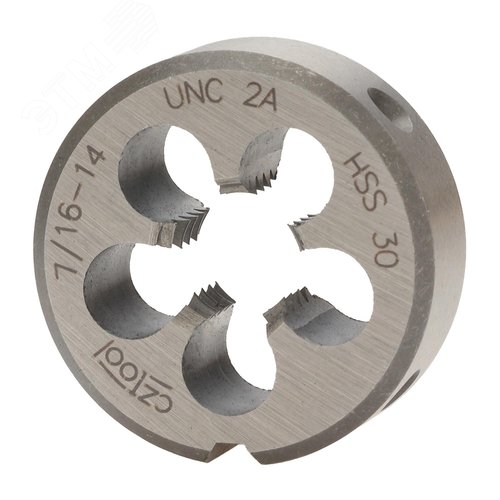 Изображение товара "Плашка дюймовая UNC 7/16""-14 HSS DIN22568 2A 30x11мм " (шт)