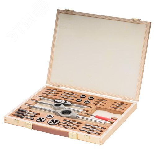 Изображение товара Набор метчиков и плашек M3-M12 115CrV3 34пр (набор)