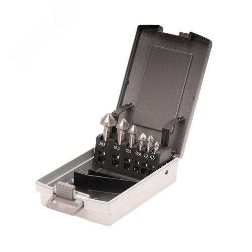 Изображение товара Набор зенковок 90° 6,3-20,5мм DIN335C HSSE-Co5 3z 6шт (набор)