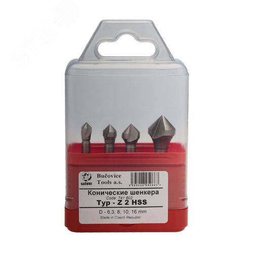 Изображение товара Набор зенковок 90° 6,3-16мм HSS-G 3z 4шт (набор)