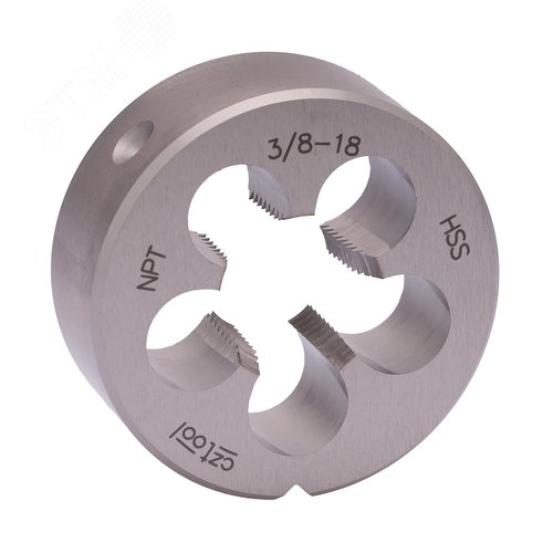 Изображение товара "Плашка коническая NPT 3/8""-18 HSS DIN24230 45x14мм " (шт)