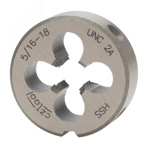 Изображение товара "Плашка дюймовая UNC 5/16""-18 HSS DIN22568 2A 25x9мм " (шт)