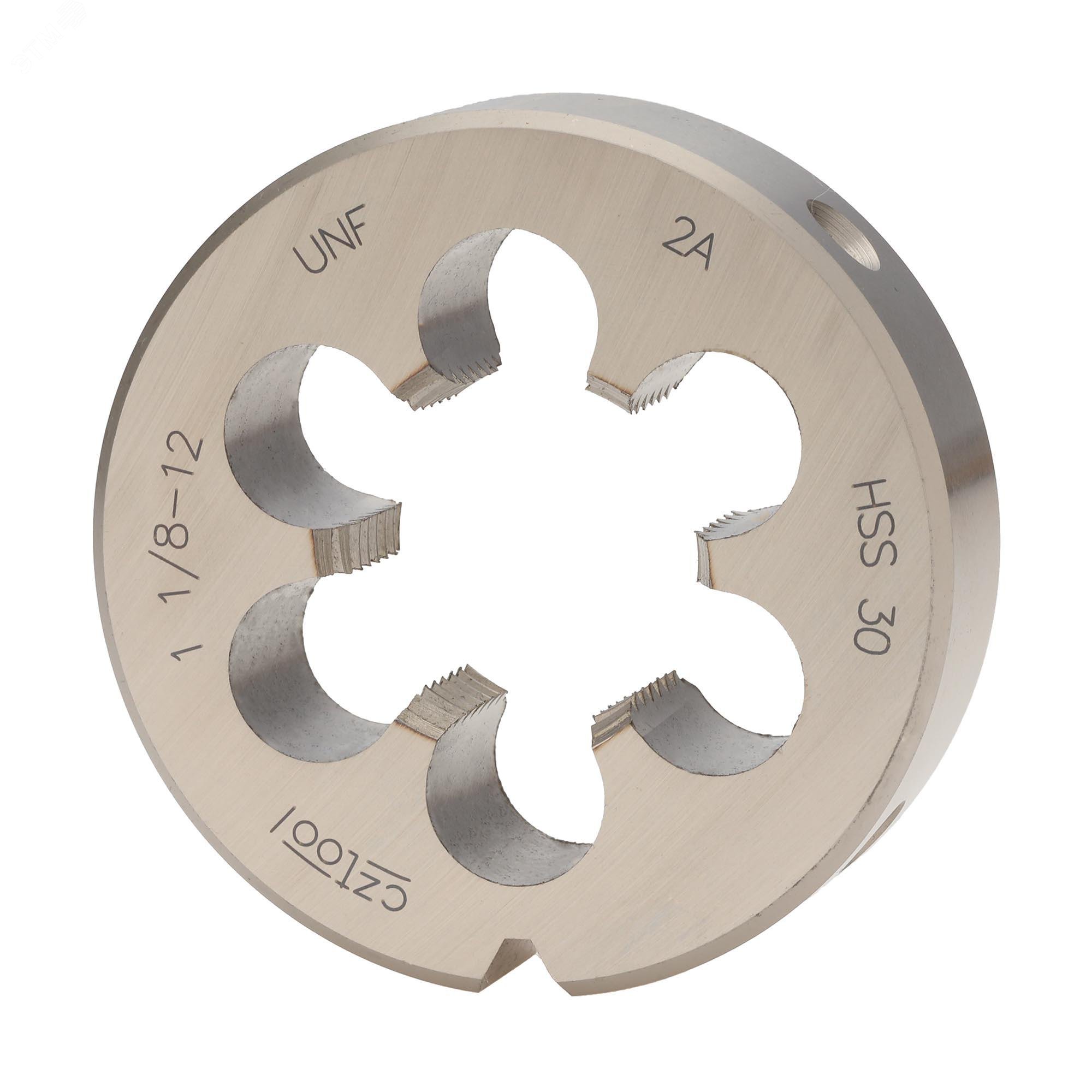 Изображение товара Плашка дюймовая UNF 1 1/8 -12 HSS DIN22568 2A ручная