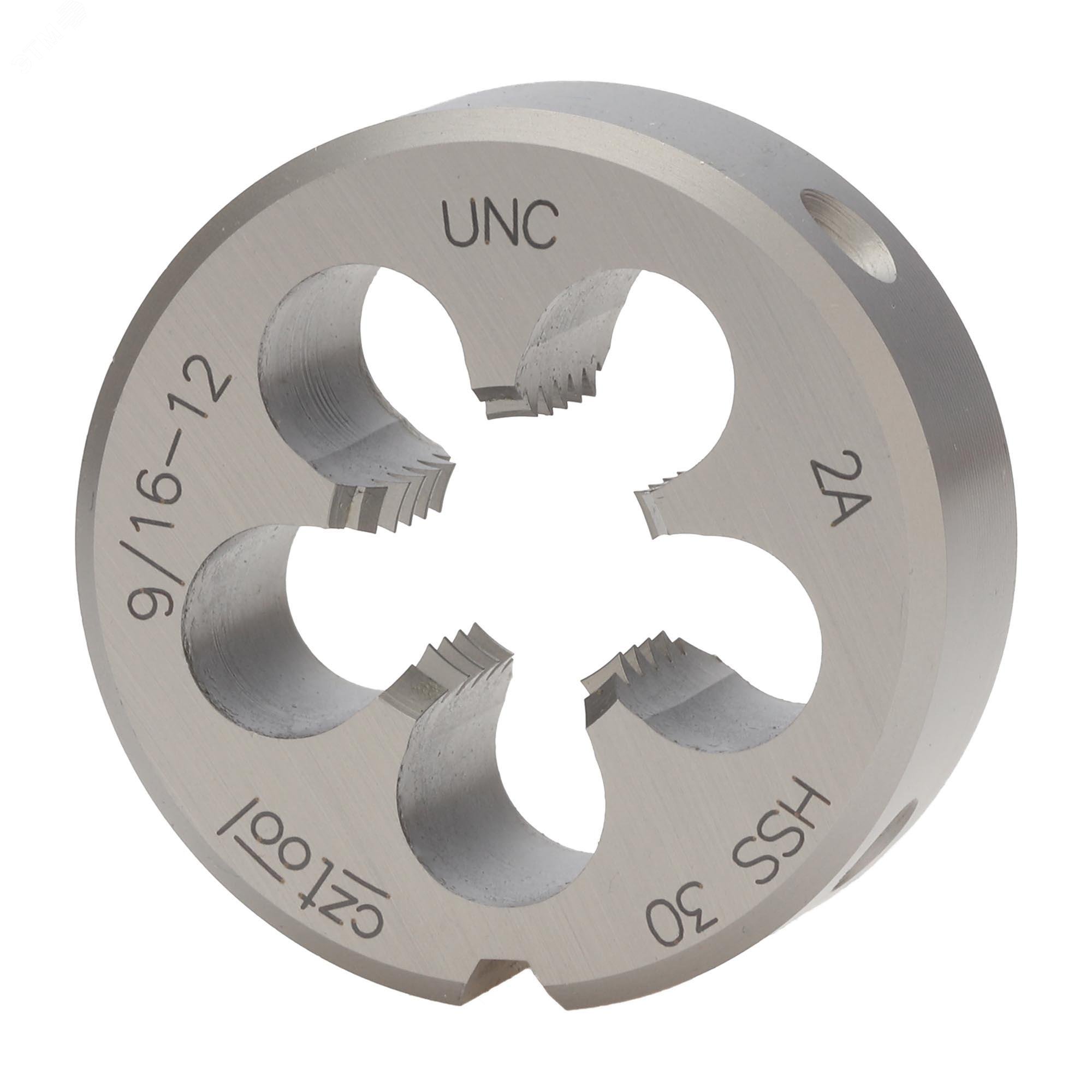 Изображение товара Плашка дюймовая UNC 9/16 12 HSS DIN22568 для нарезания резьбы