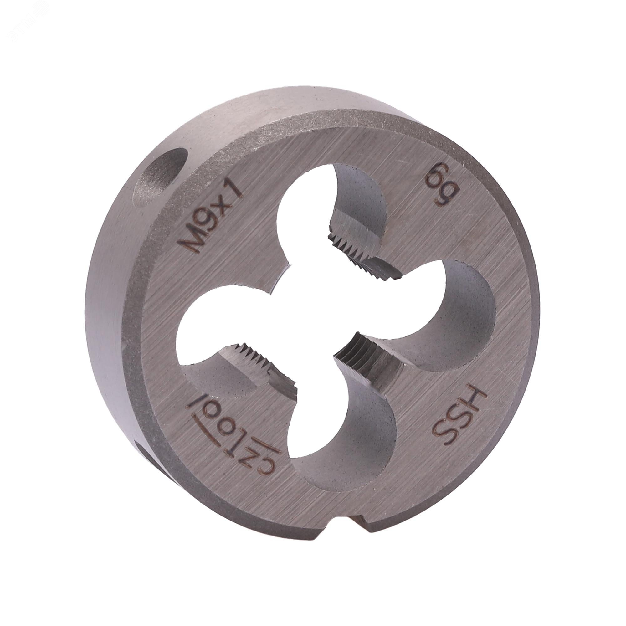 Изображение товара Плашка М9х1,0 HSS DIN22568 6g 25х9мм для нарезания резьбы