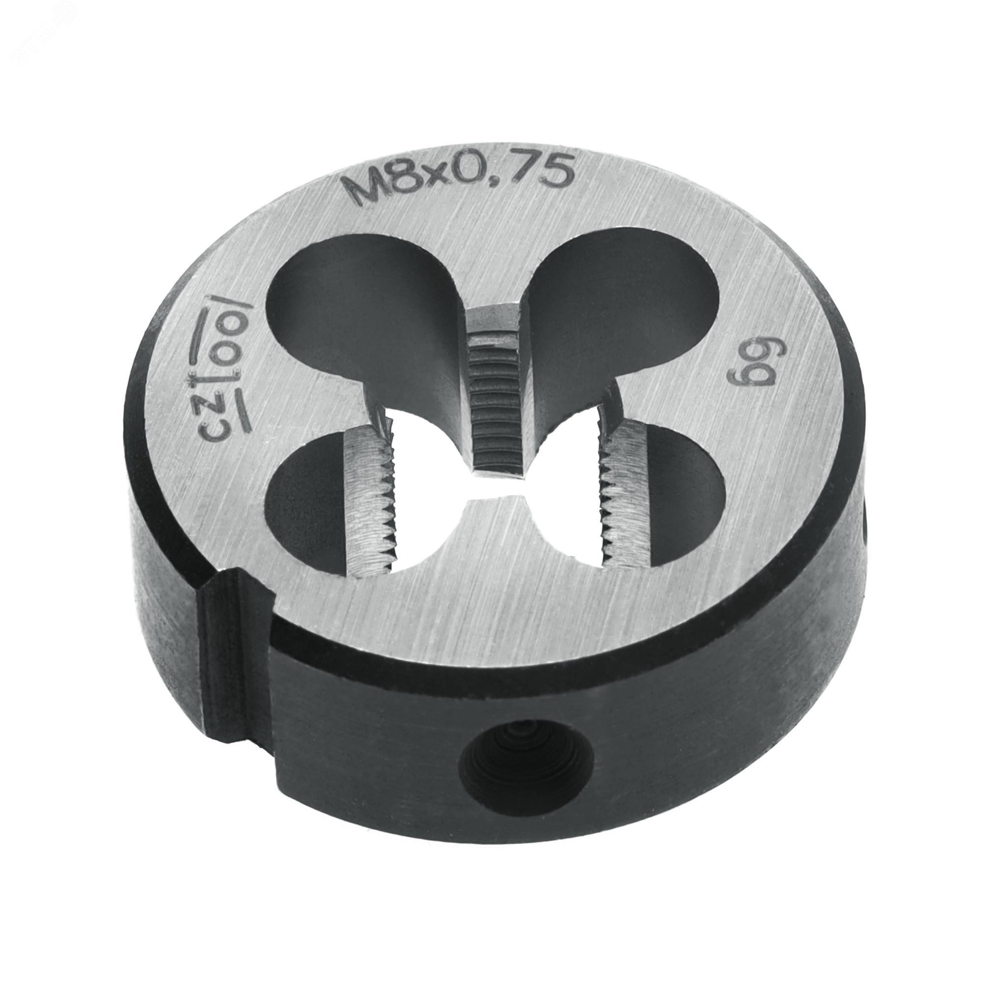 Изображение товара Плашка М8х0,75 115CrV3 DIN22568 для нарезания резьбы в металле