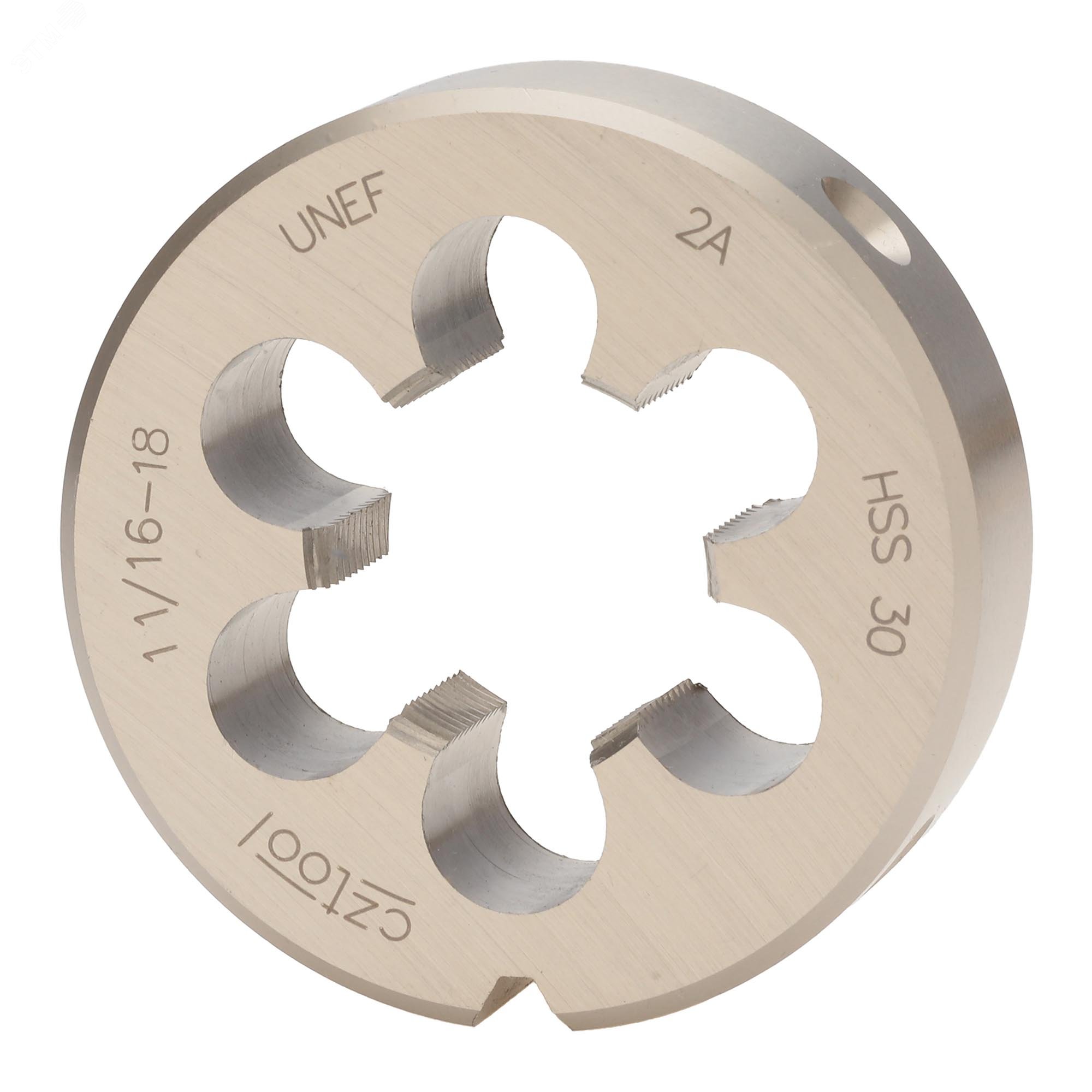 Изображение товара Плашка дюймовая UNEF 1,1/16"-18 HSS DIN22568 65x18мм ручная