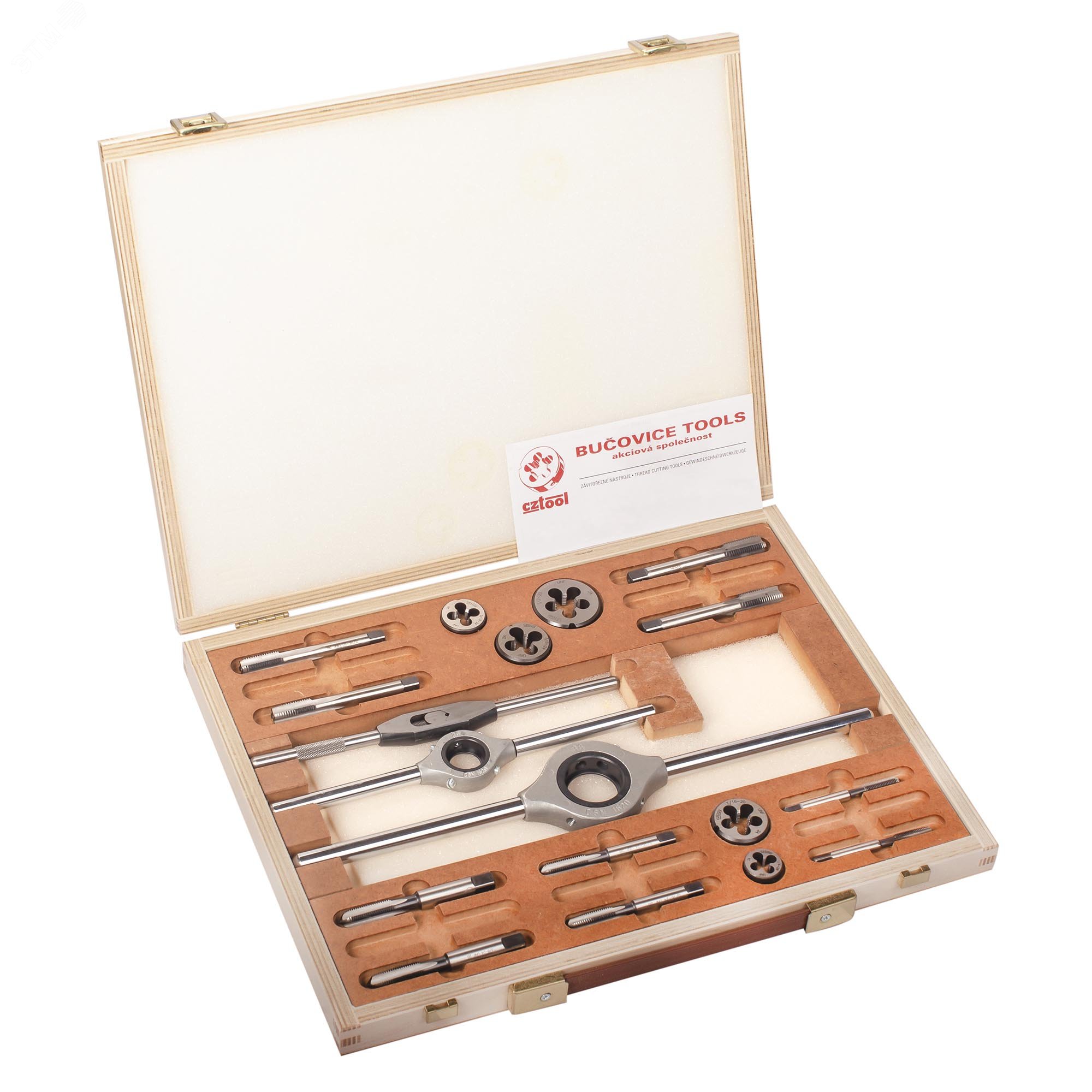 Изображение товара Набор метчиков и плашек UNF 1/4-1/2 20 предметов из высококачественной стали