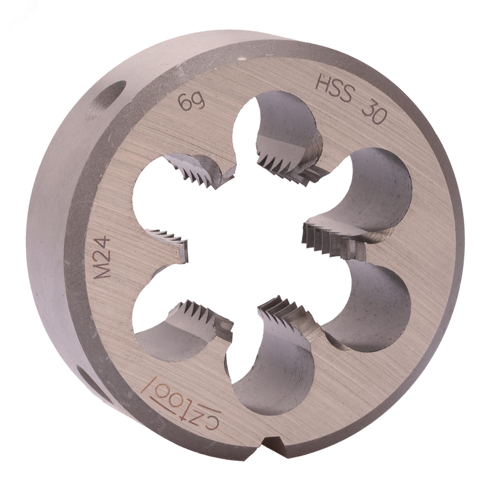 Изображение товара Плашка М24х3,0 HSS DIN22568 6g 55х22мм для нарезания резьбы