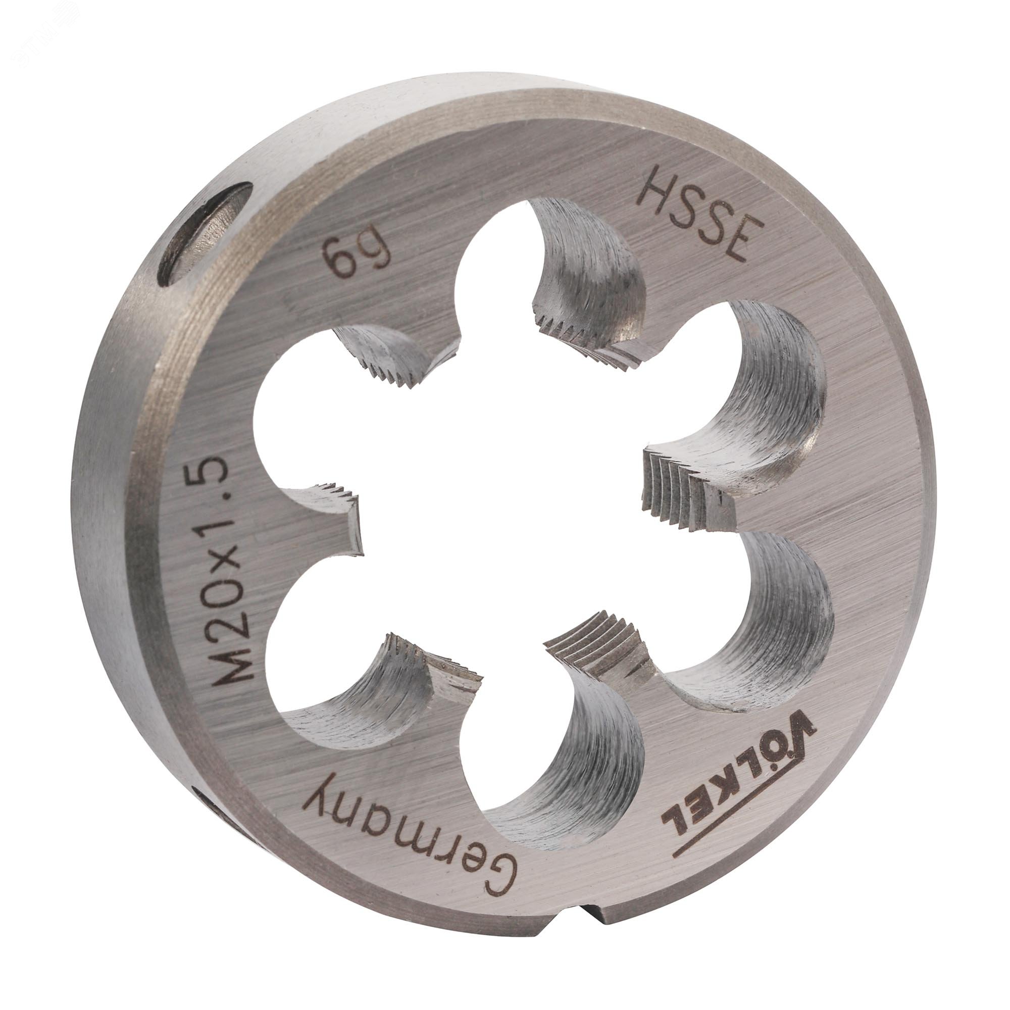 Изображение товара Плашка М20х1,5 DINEN22568 HSSE 6g 45х14мм для нарезания наружной резьбы