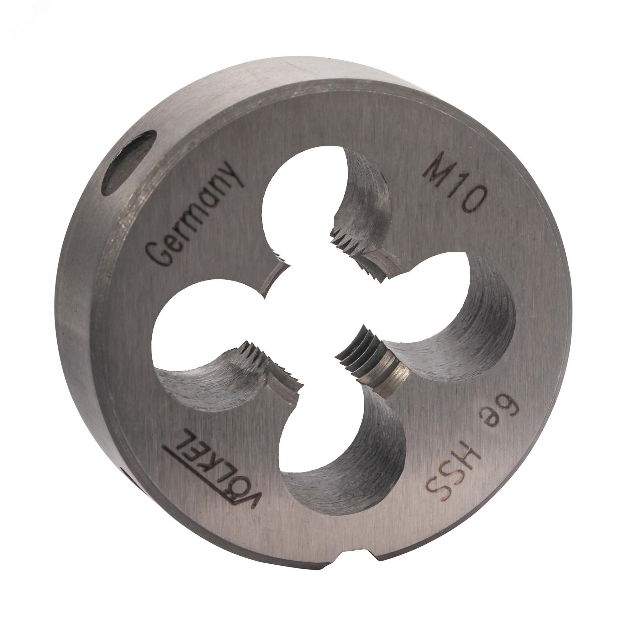 Изображение товара Плашка М10х1,5 DINEN22568 HSS для нарезания резьбы из стали и металлов