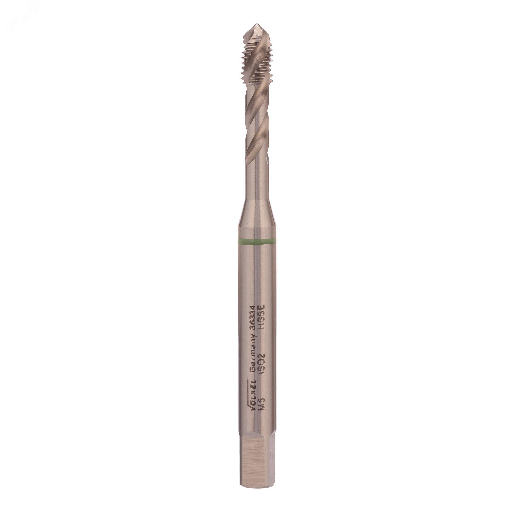 Изображение товара Метчик винтовой машинный М5х0,8 DIN371 6h HSSE для точной резьбы