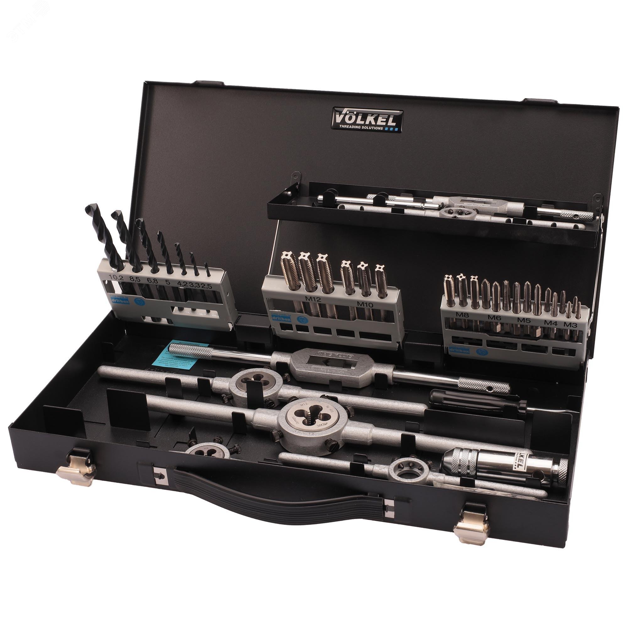 Изображение товара Набор метчиков и плашек M3-M12 HSS-G 45пр (набор)