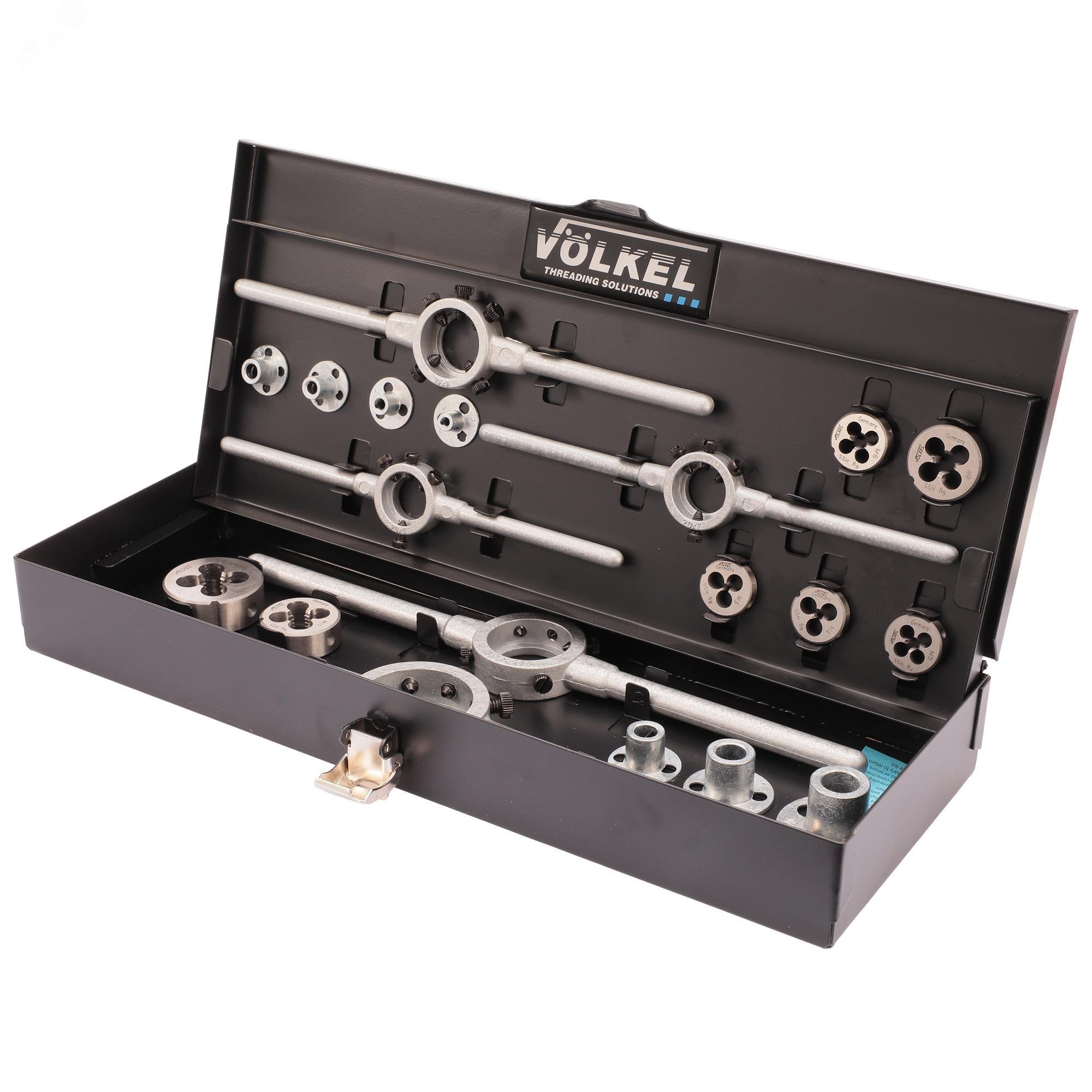 Изображение товара Набор плашек М3-М12 DINEN22568 HSS-G 19 шт