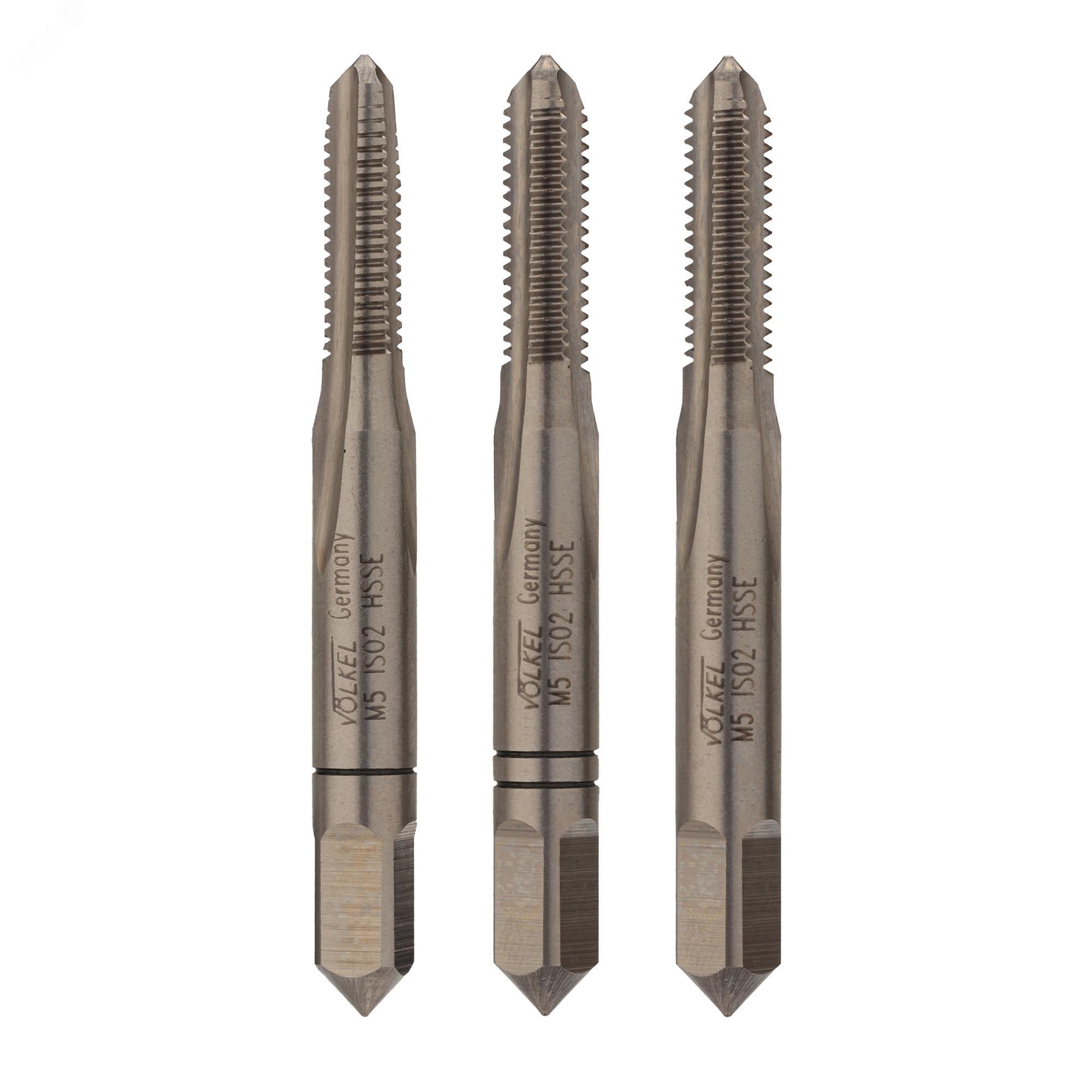 Изображение товара Набор метчиков 3шт М5х0,8 DIN352 6h HSSE (комплект)