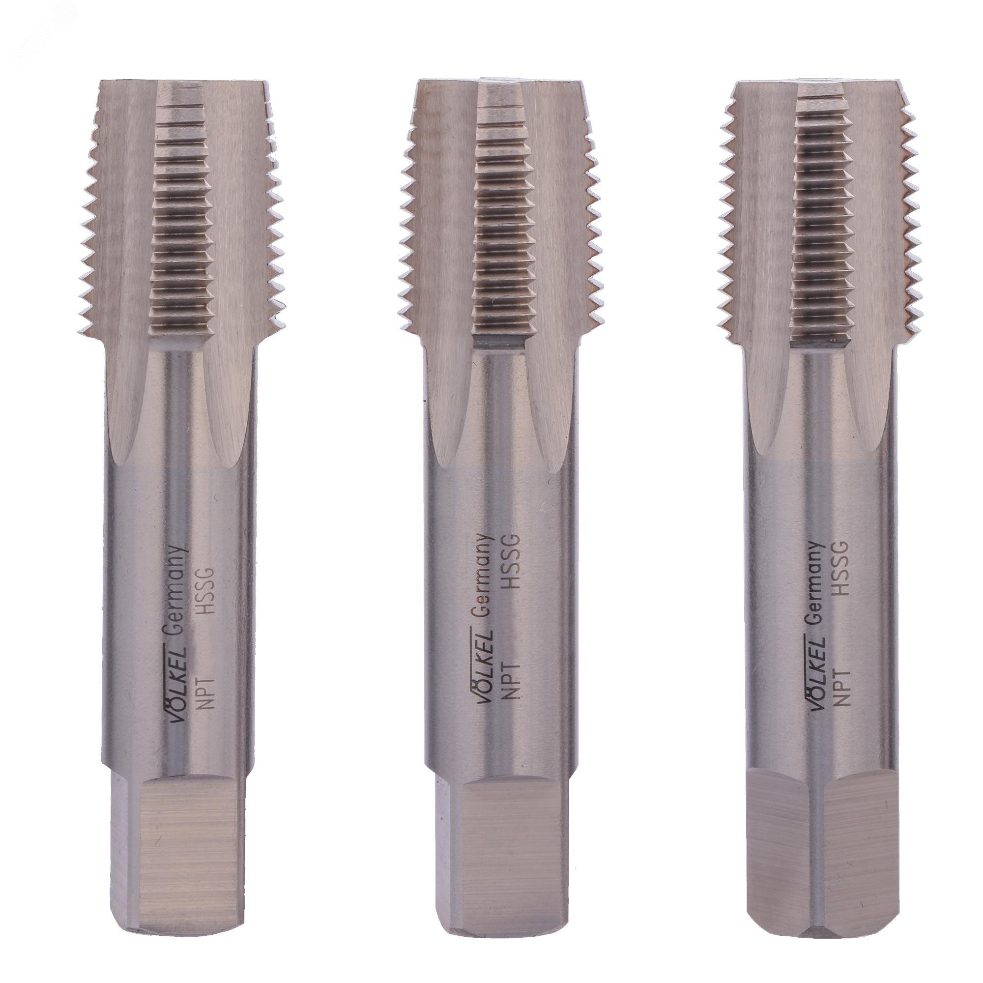 Изображение товара "Набор конических метчиков 3шт NPT 3/8""-18 HSS-G" (набор)
