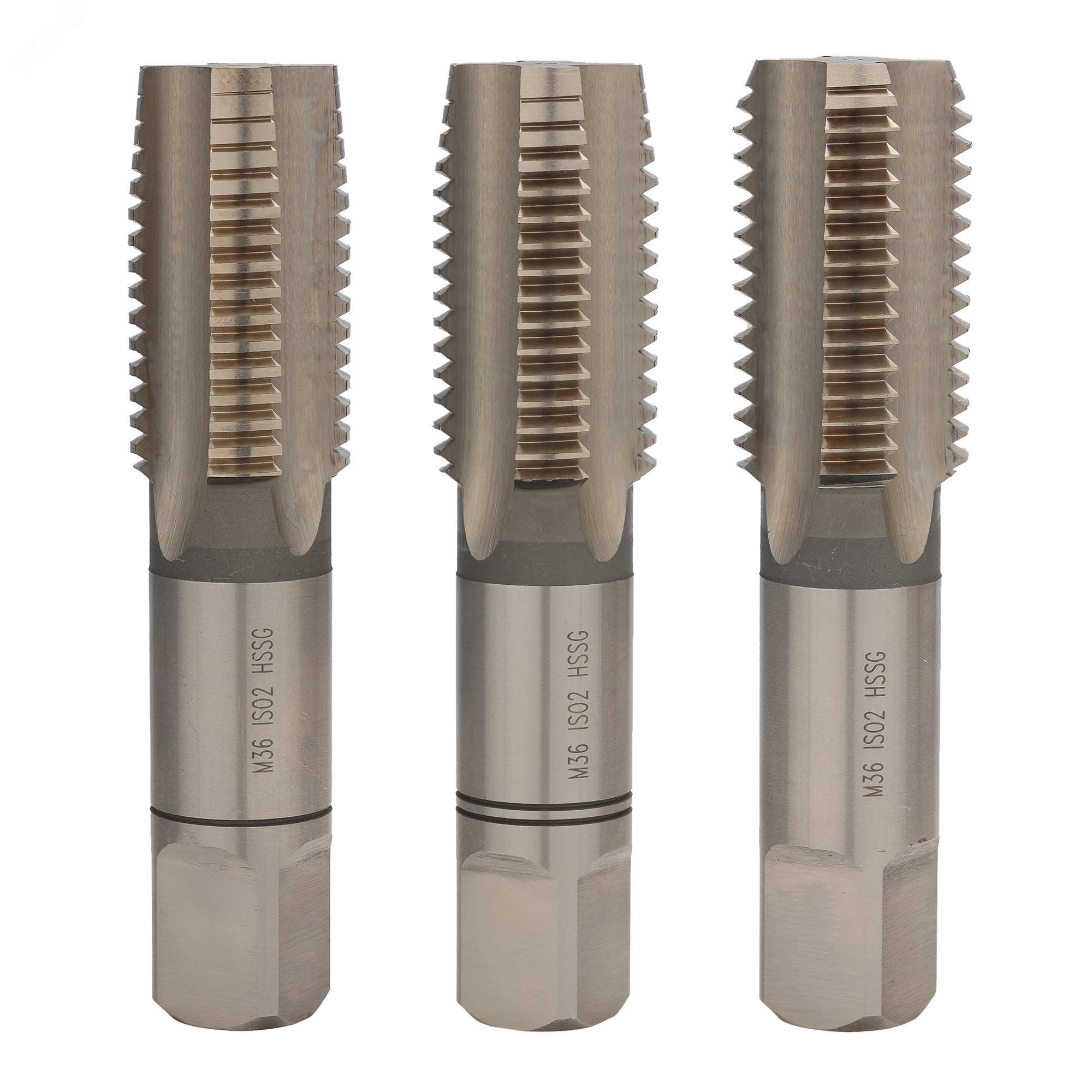 Изображение товара Набор метчиков 3шт М36х4,0 DIN352 6h HSS-G (комплект)