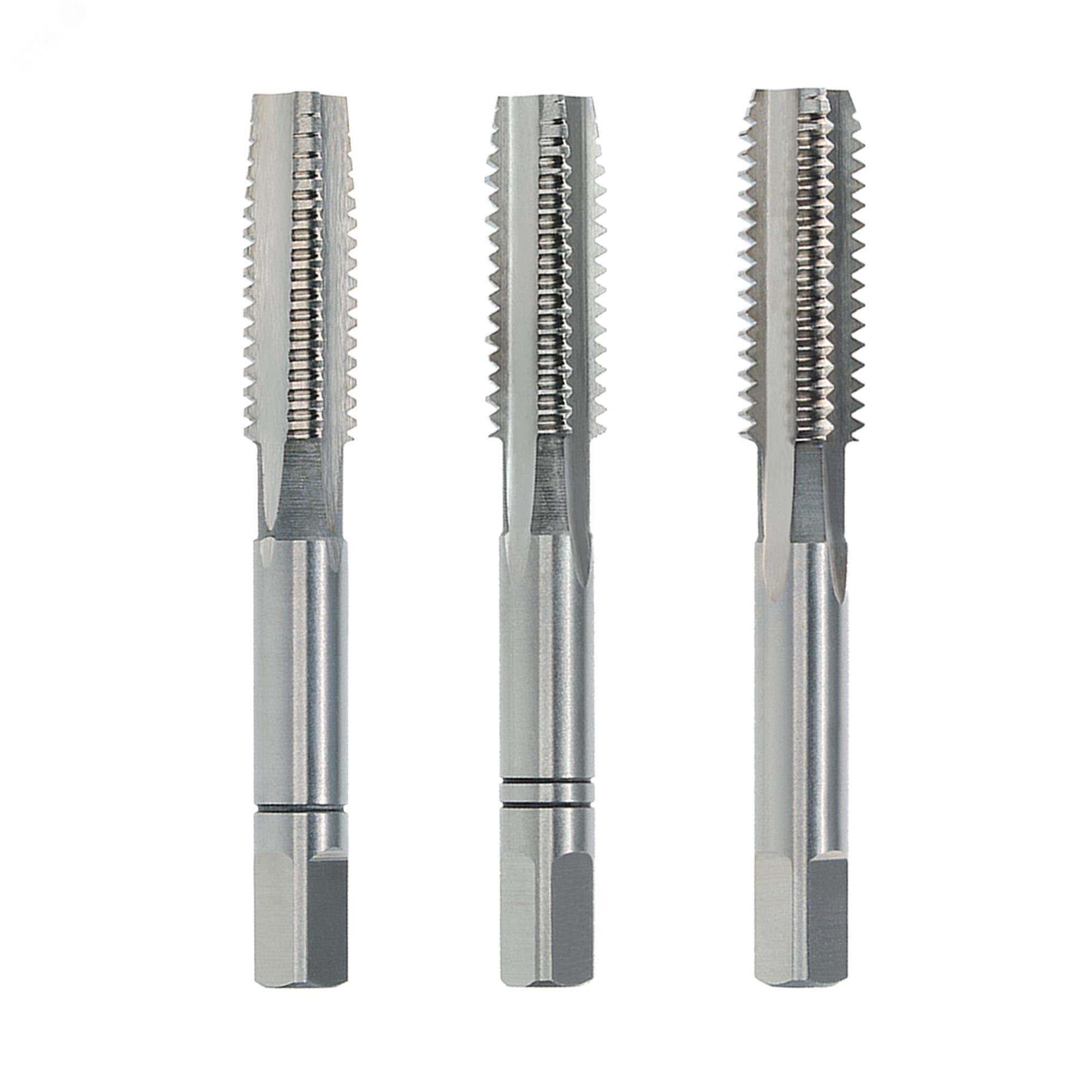 Изображение товара Набор метчиков 3шт М2,5х0,45 DIN352 6h HSS-G (комплект)