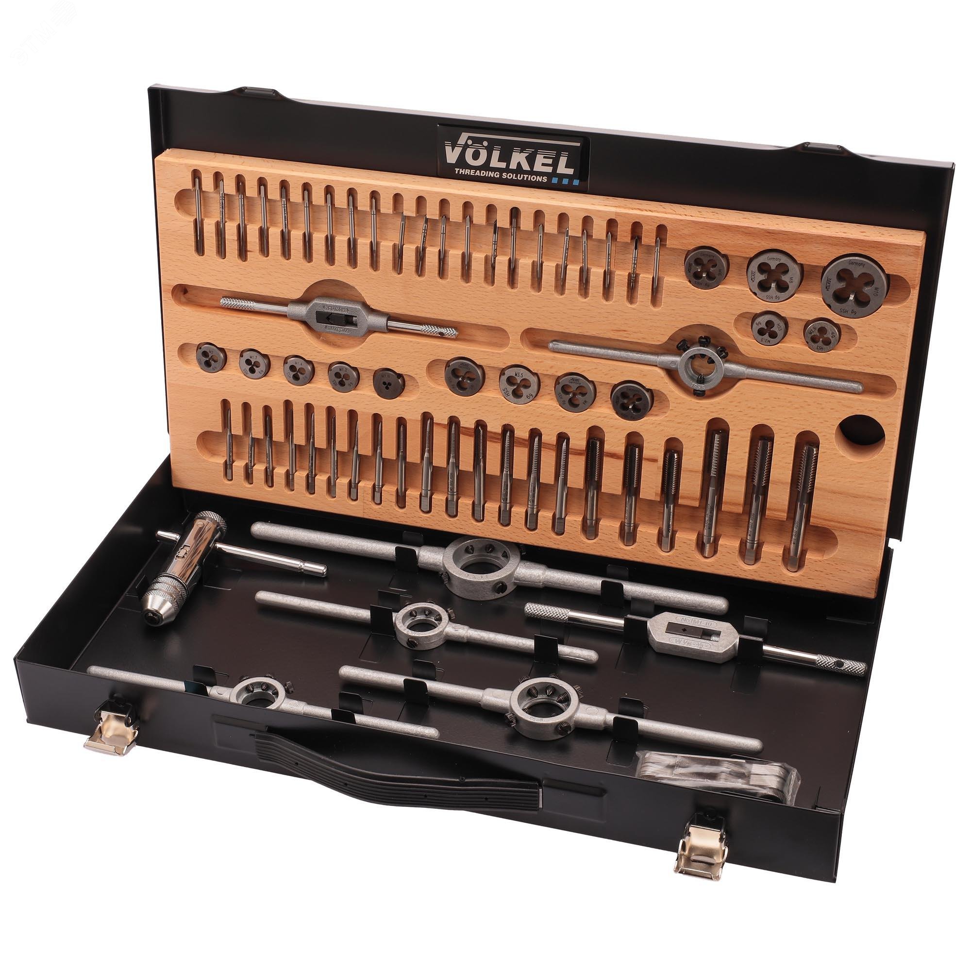 Изображение товара Набор метчиков и плашек M1-M10 HSS-G 66пр универсальный комплект