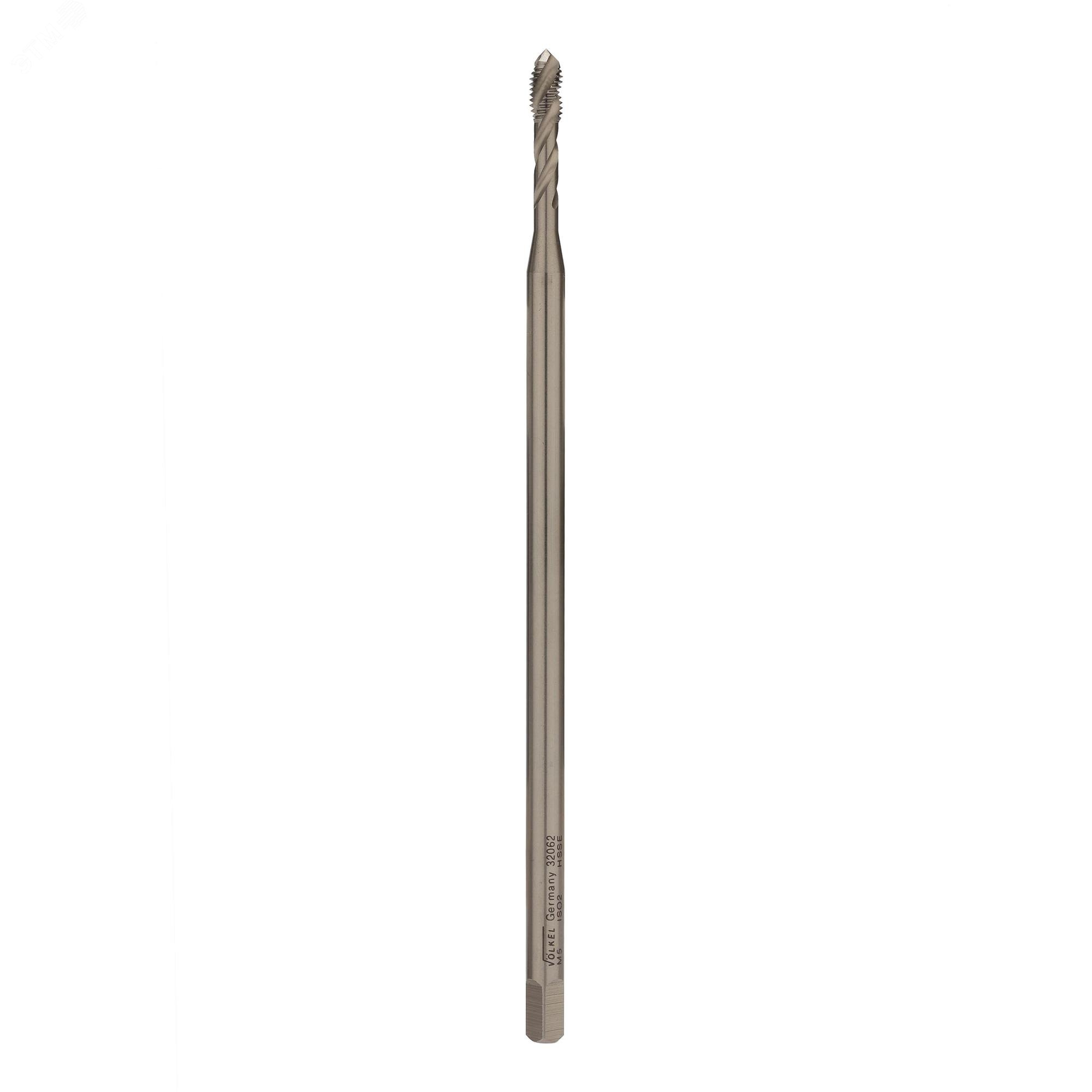 Изображение товара Метчик удлиненный винтовой М5х0,8 DIN371XL HSS-CO для резьбы в металле